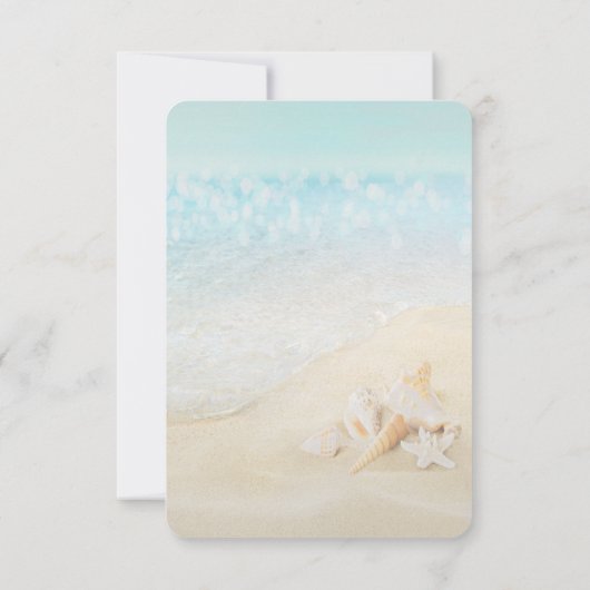 ビーチサンドシーシーシェルズリハーサルディナー 招待状 (裏面)