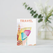 *~*ビーチサンドシートラベル観光客観光QRブシン 名刺 (スタンド正面)