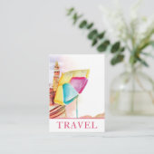 *~*ビーチサンドシートラベルQR観光客観光 名刺 (スタンド正面)