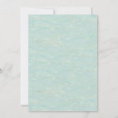 ビーチサンドタイポグラフィヒトデ結婚式招待状 招待状 (裏面)