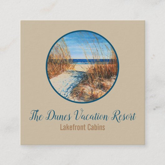 ビーチサンドダネスコーストレンタル スクエア名刺 (正面)