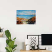 ビーチサンドダンズと海絵画ズ |ポスター ポスター (ホームオフィス)