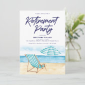 ビーチサンドチェア引退パーティー招待状 招待状 (スタンド正面)