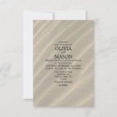 ビーチサンドテクスチャ結婚式招待状 招待状 (正面)