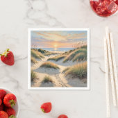 ビーチサンドデューンフットプリント スタンダードカクテルナプキン (インサイチュ)