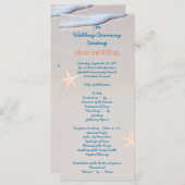 ビーチサンドトール結婚式 プログラムテンプレート プログラム (正面/裏面)