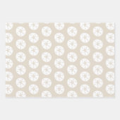 ビーチサンドドルパターンカスタムの色 ラッピングペーパーシート (正面3)