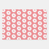 ビーチサンドドルパターンカスタムの色 ラッピングペーパーシート (正面2)