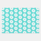 ビーチサンドドルパターンカスタムの色 ラッピングペーパーシート (正面)