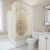 ビーチサンドドルマーメイド引用文カスタムカラー シャワーカーテン (インサイチュ)