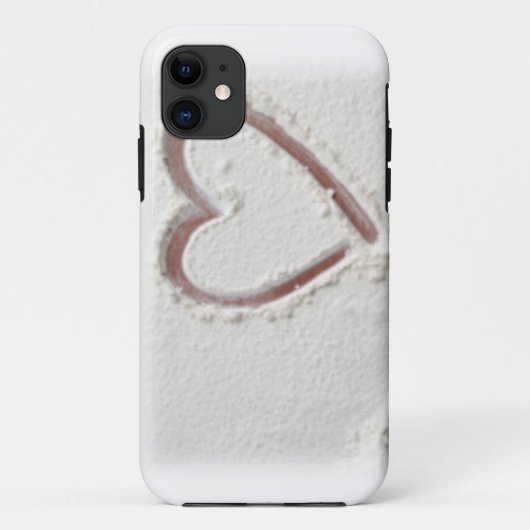 ビーチサンドハートバレンタイン Case-Mate iPhoneケース (裏面)