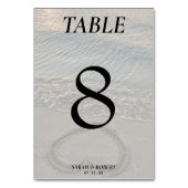 ビーチサンドハート結婚披露宴 テーブルナンバー (裏面)