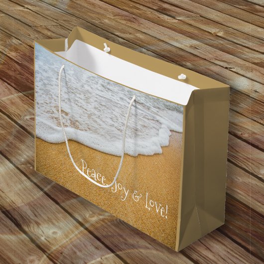 ビーチサンドピースジョーラブクリスマス ラージペーパーバッグ