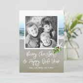 ビーチサンドフォトクリスマスカード シーズンカード (スタンド正面)