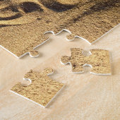 ビーチサンドフォトグッドビベス引用文バケーションモダン ジグソーパズル (側面)