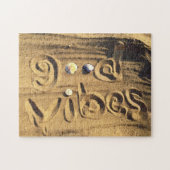 ビーチサンドフォトグッドビベス引用文バケーションモダン ジグソーパズル (横)