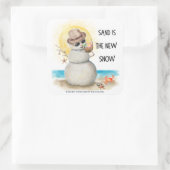 ビーチサンドマンサンドは新雪クリスマス スクエアシール (バッグ)