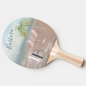 ビーチサンド海パームトロピカル 卓球ラケット (横)