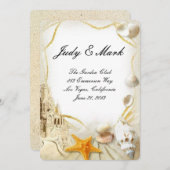 ビーチサンド結婚キャッスルのメニューカード メニュー (正面/裏面)