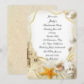 ビーチサンド結婚キャッスルバチェロレッテ 招待状 (正面/裏面)