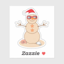 ビーチサンド雪だるまインサンタハット