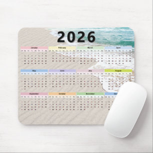 ビーチサンド2025カレンダー マウスパッド