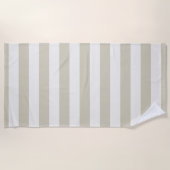 ビーチサンド&ホワイトストライプ ビーチタオル (正面)