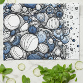 ビーチサンド – 抽象芸術 キッチンタオル (折り畳み)