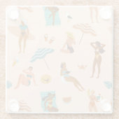 ビーチサンバザーパターン ガラスコースター (裏面)