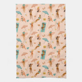 ビーチサンバザーパターン キッチンタオル (縦)