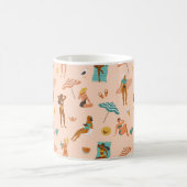 ビーチサンバザーパターン コーヒーマグカップ (中央)