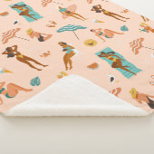 ビーチサンバザーパターン シェルパブランケット (3/4)