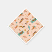 ビーチサンバザーパターン スタンダードカクテルナプキン (角)