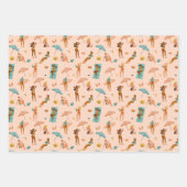 ビーチサンバザーパターン ラッピングペーパーシート (正面2)