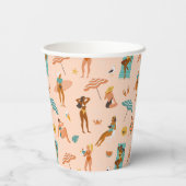ビーチサンバザーパターン 紙コップ (裏面)