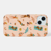 ビーチサンバザーパターン iPhone 15ケース (裏面横)