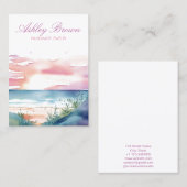 ビーチサンライズウォーターカラージュエリーイヤリングディスプレイ 名刺 (正面/裏面)