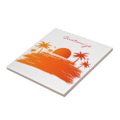 ビーチサンライズサンセットサンダーコーブ タイル (側面)