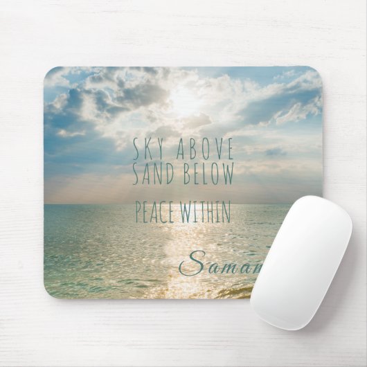 ビーチサンライズスカイオーバーピースイン引用文 マウスパッド (マウス)
