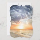 ビーチサンライズストリングライト シェル ご参加のお返事 招待状 (裏面)