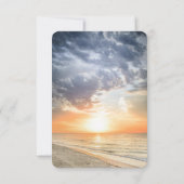 ビーチサンライズストリングライト レセプション 招待状 (裏面)