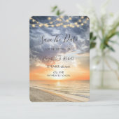 ビーチサンライズストリングライト  保存日付のお知らせ セーブザデート (スタンド正面)