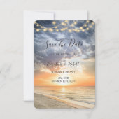 ビーチサンライズストリングライト  保存日付のお知らせ セーブザデート (正面)