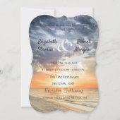 ビーチサンライズストリングラ結婚イツ 招待状 (正面)