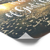 ビーチサンライズ感動的とクリスチャン引用文 ポスター (角)