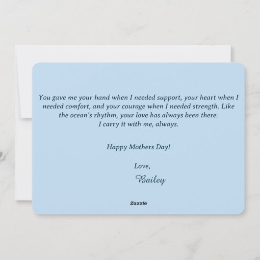 ビーチサンライズ（母と子のフラットカード付き） シーズンカード (裏面)