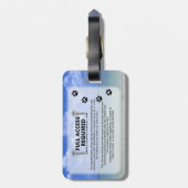 ビーチサービス犬写真付き身分証明書 ラゲッジタグ (裏面縦)