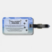 ビーチサービス犬写真付き身分証明書 ラゲッジタグ (裏面横)