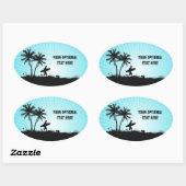 ビーチサーファーカスタム文字シール 楕円形シール (シート)