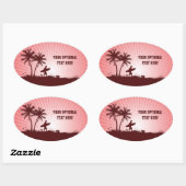 ビーチサーファーカスタム文字シール 楕円形シール (シート)